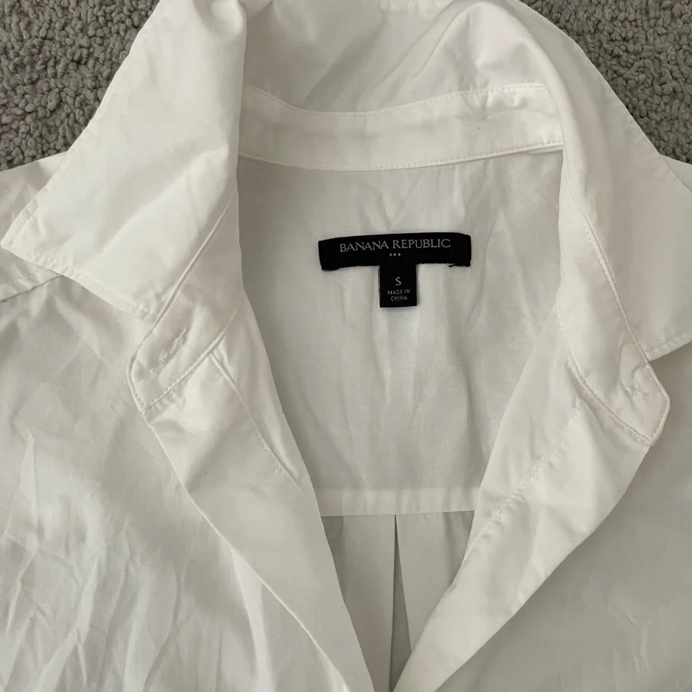 Banana Republic Classic White Collared Midi dress - Picture 5 of 6
